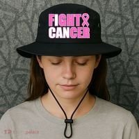 I Can Fight Cancer Breast Cancer Awareness Bucket Hat thumb 3
