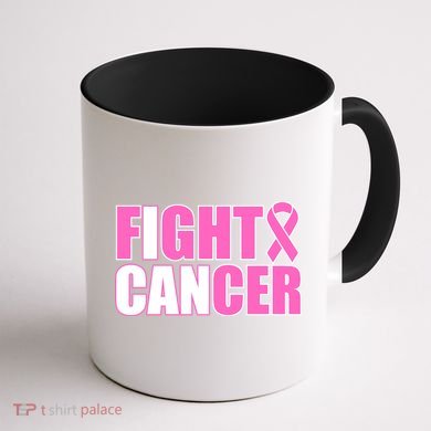 I Can Fight Cancer Breast Cancer Awareness Coffee Mug back