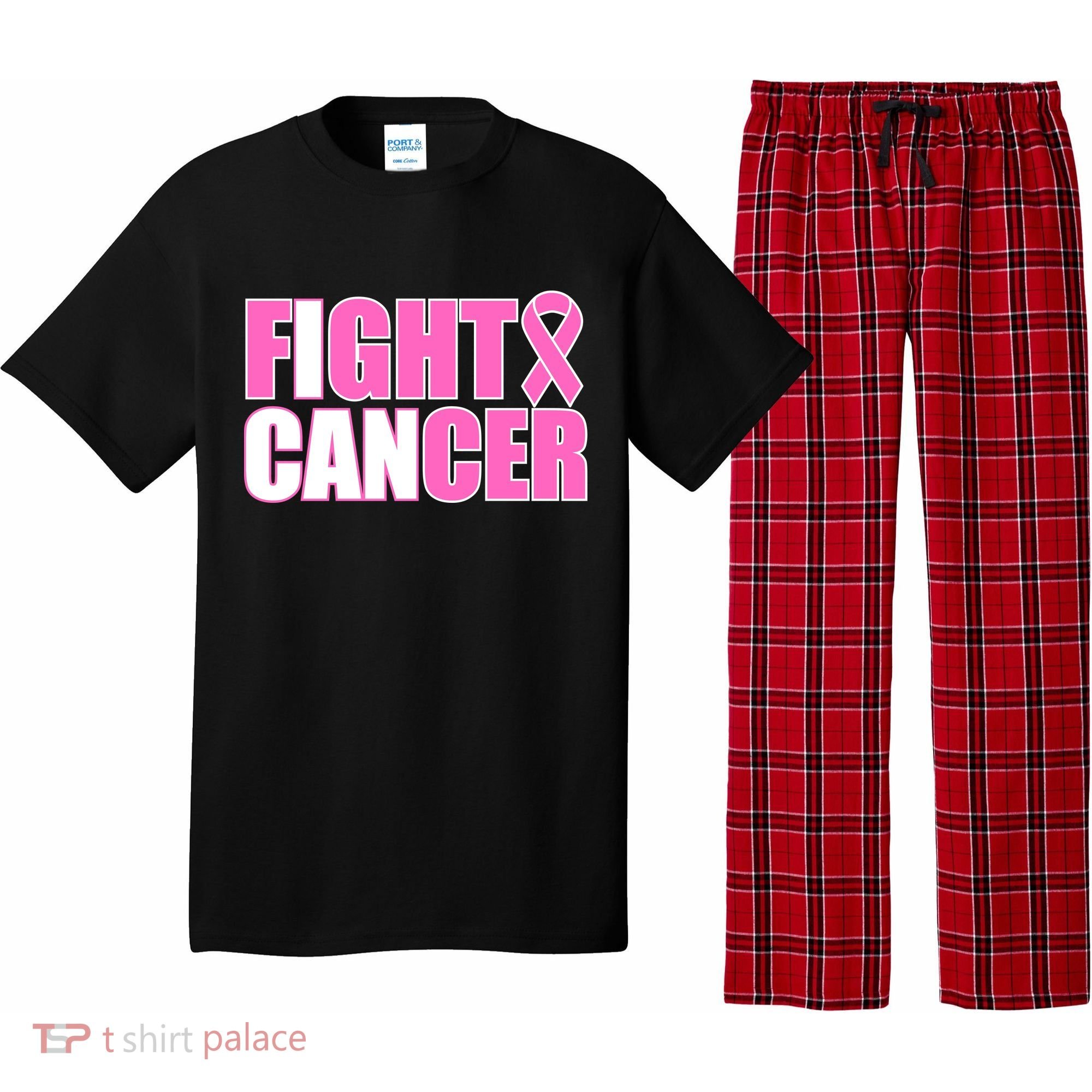 I Can Fight Cancer Breast Cancer Awareness Pajama Set