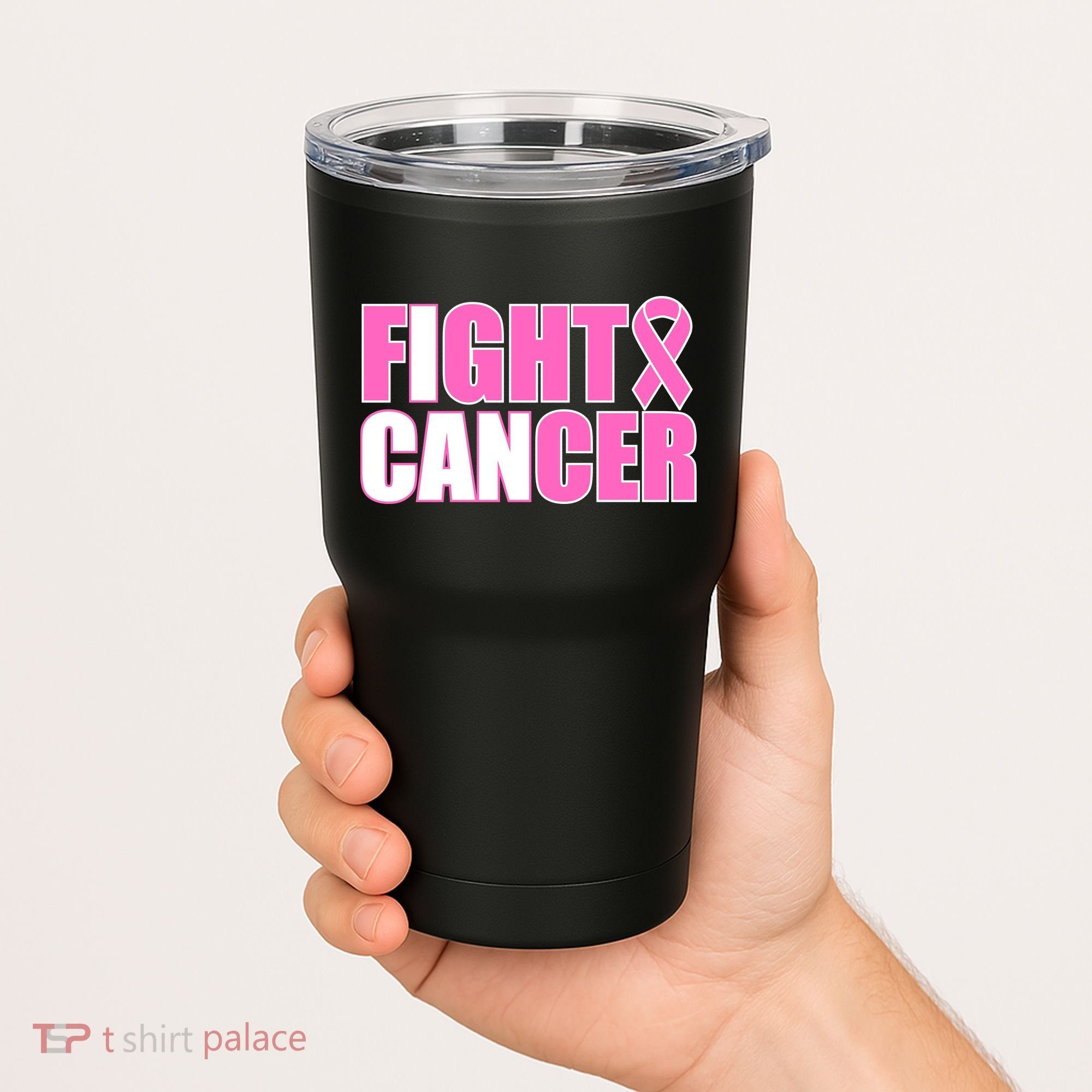 I Can Fight Cancer Breast Cancer Awareness Tumbler