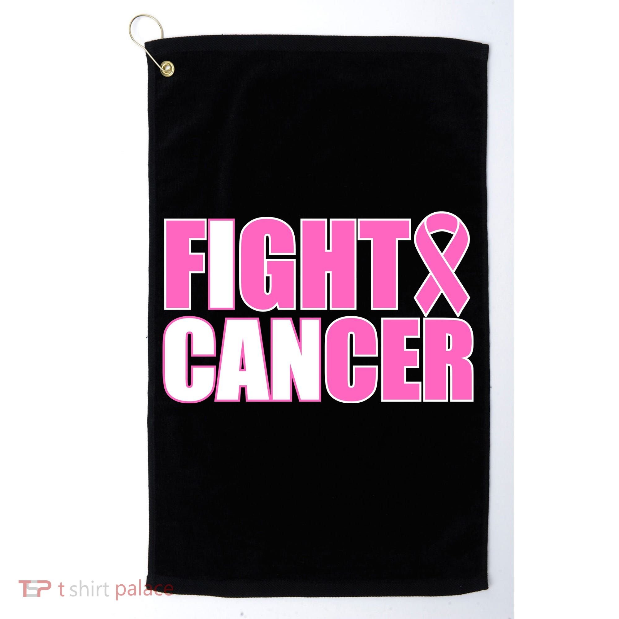 I Can Fight Cancer Breast Cancer Awareness Golf Towel