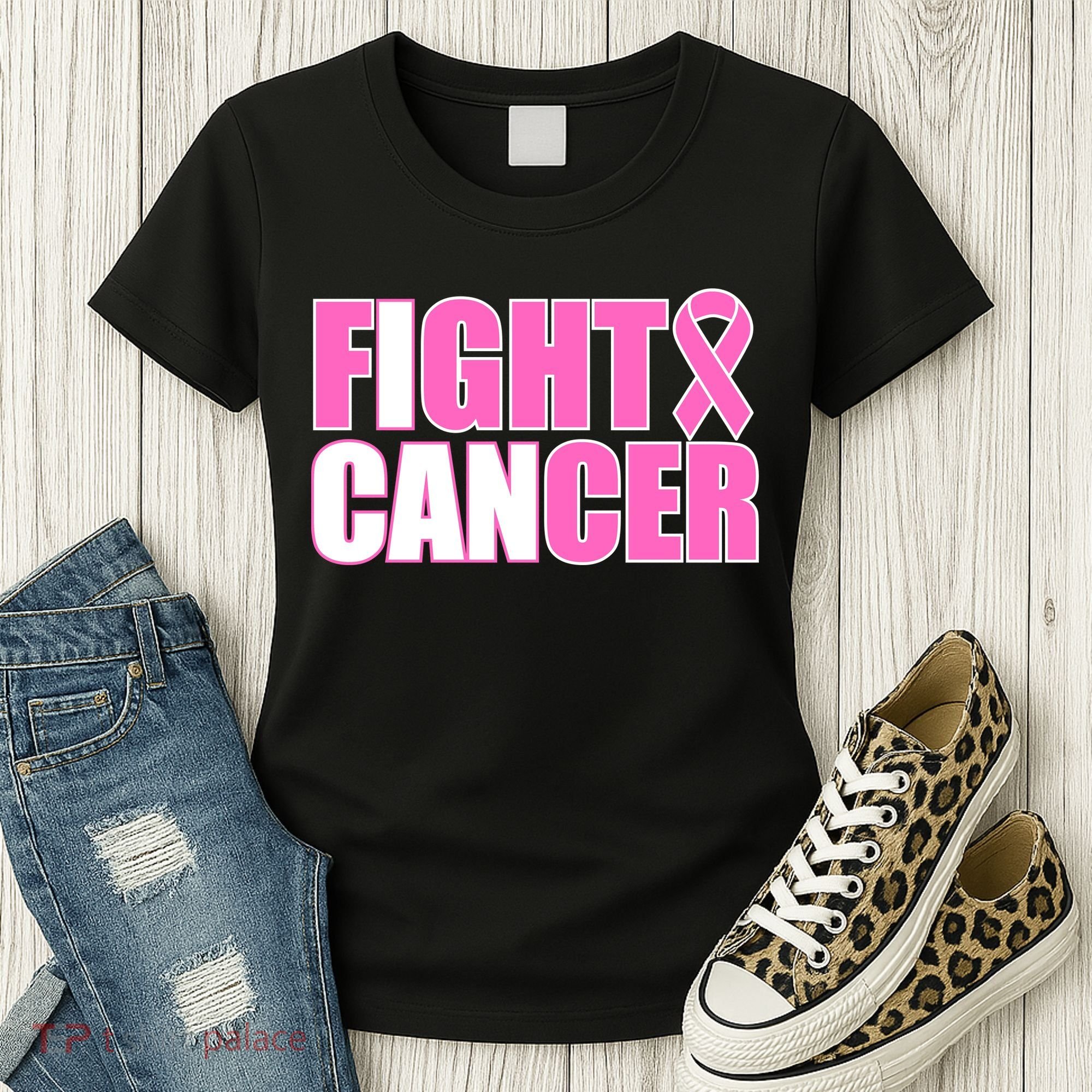 I Can Fight Cancer Breast Cancer Awareness Women's T-Shirt