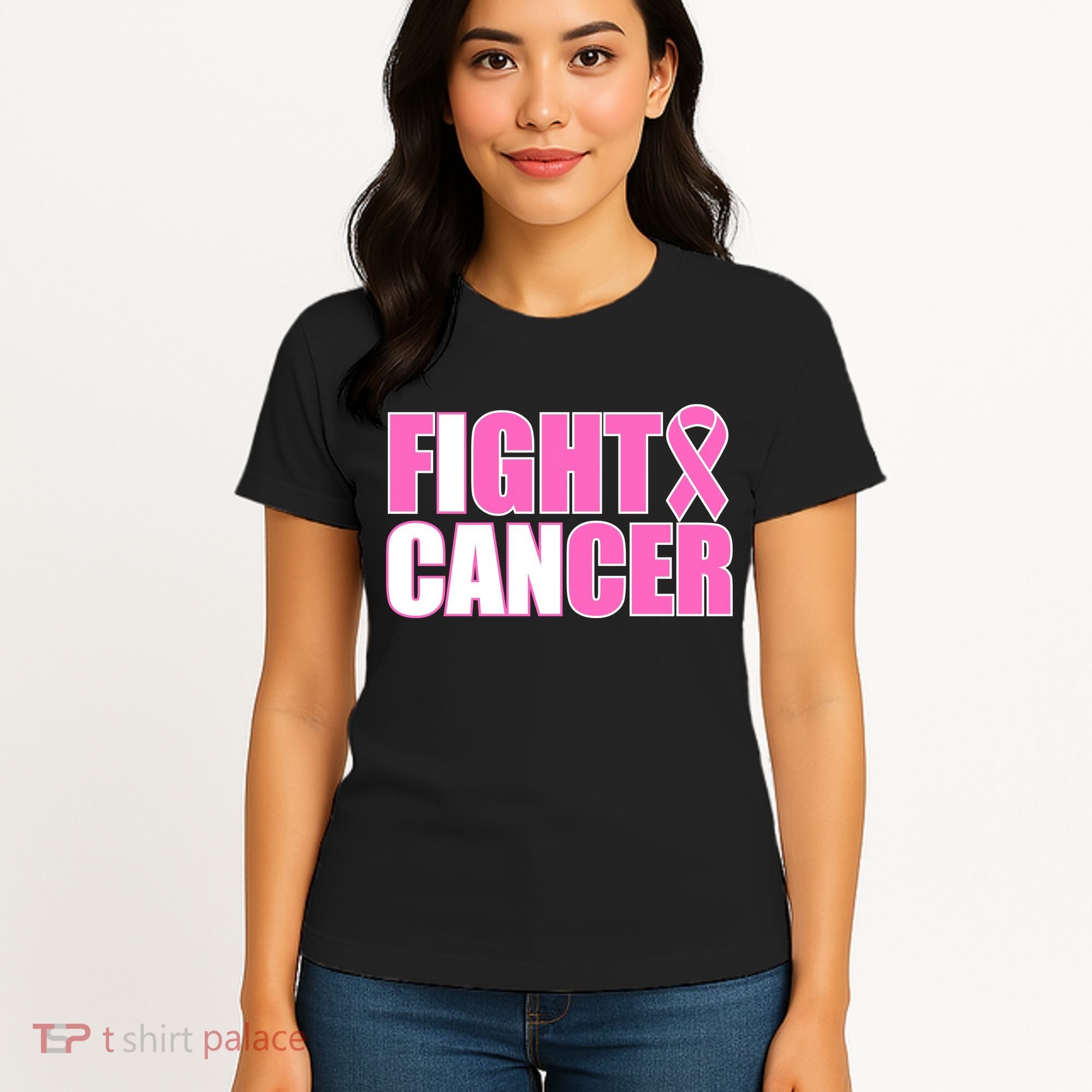 I Can Fight Cancer Breast Cancer Awareness Women's T-Shirt