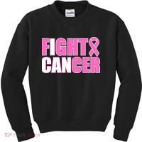 I Can Fight Cancer Breast Cancer Awareness Kids Sweatshirt thumb 0