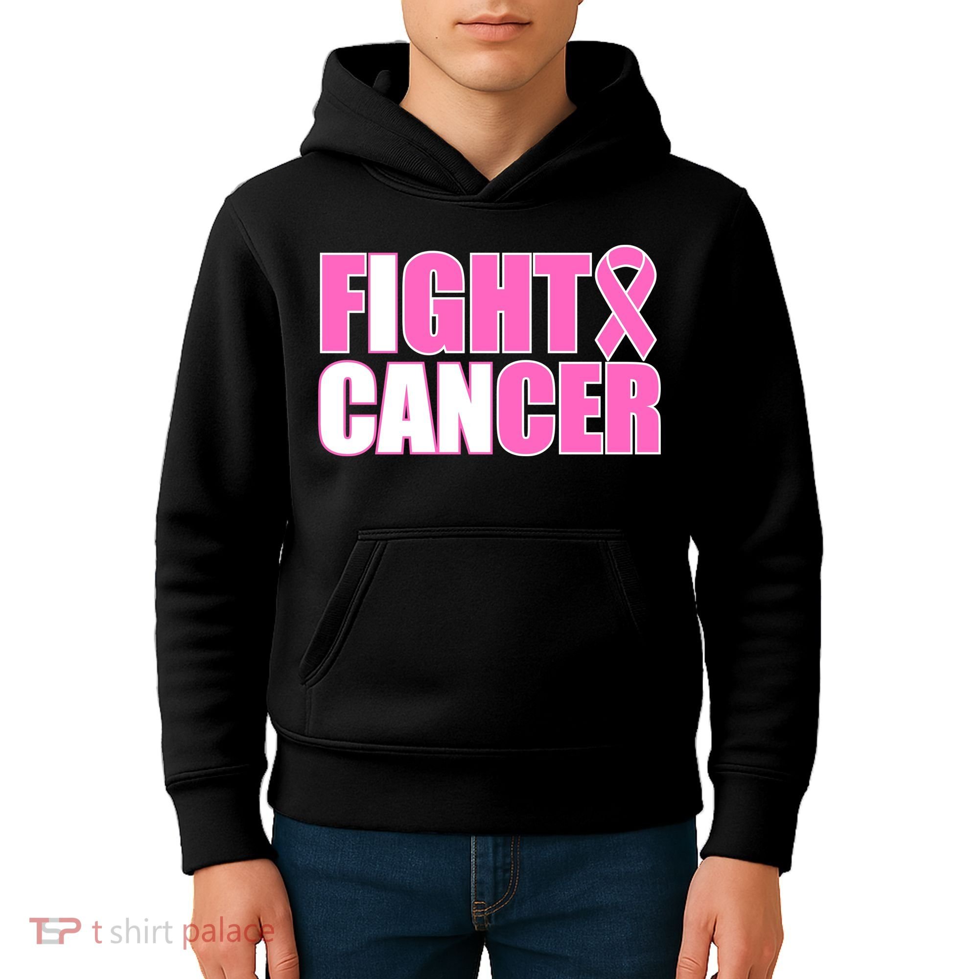 I Can Fight Cancer Breast Cancer Awareness Kids Hoodie