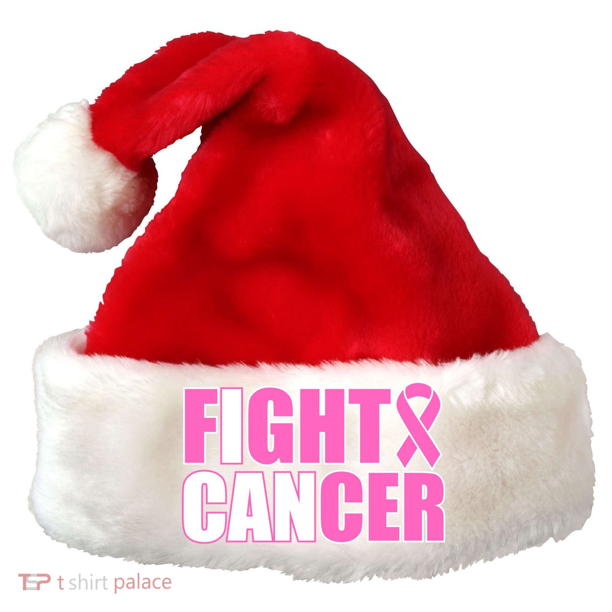 I Can Fight Cancer Breast Cancer Awareness Santa Hat
