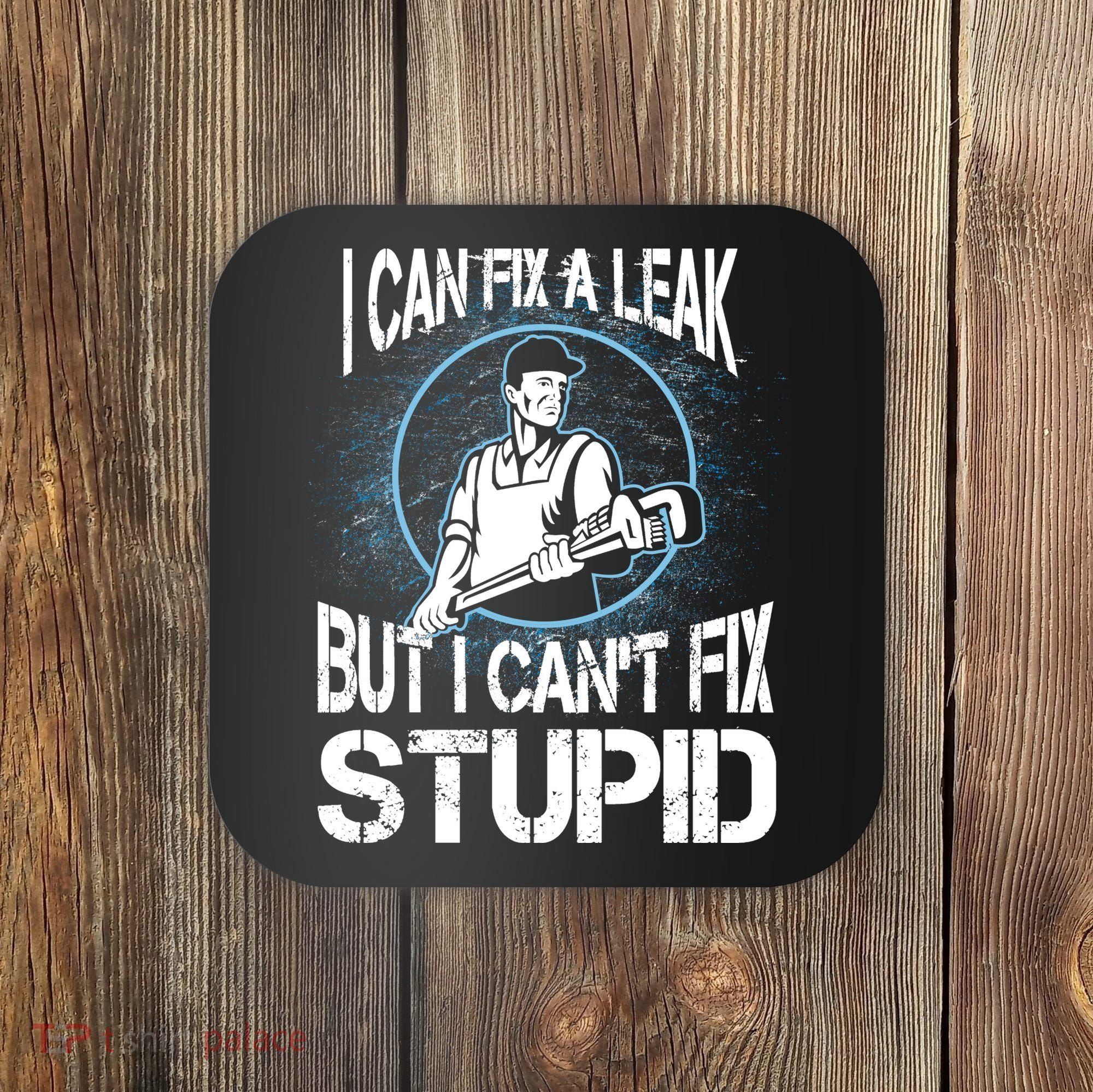 I Can Fix A Leak But Can't Fix Stupid Coaster