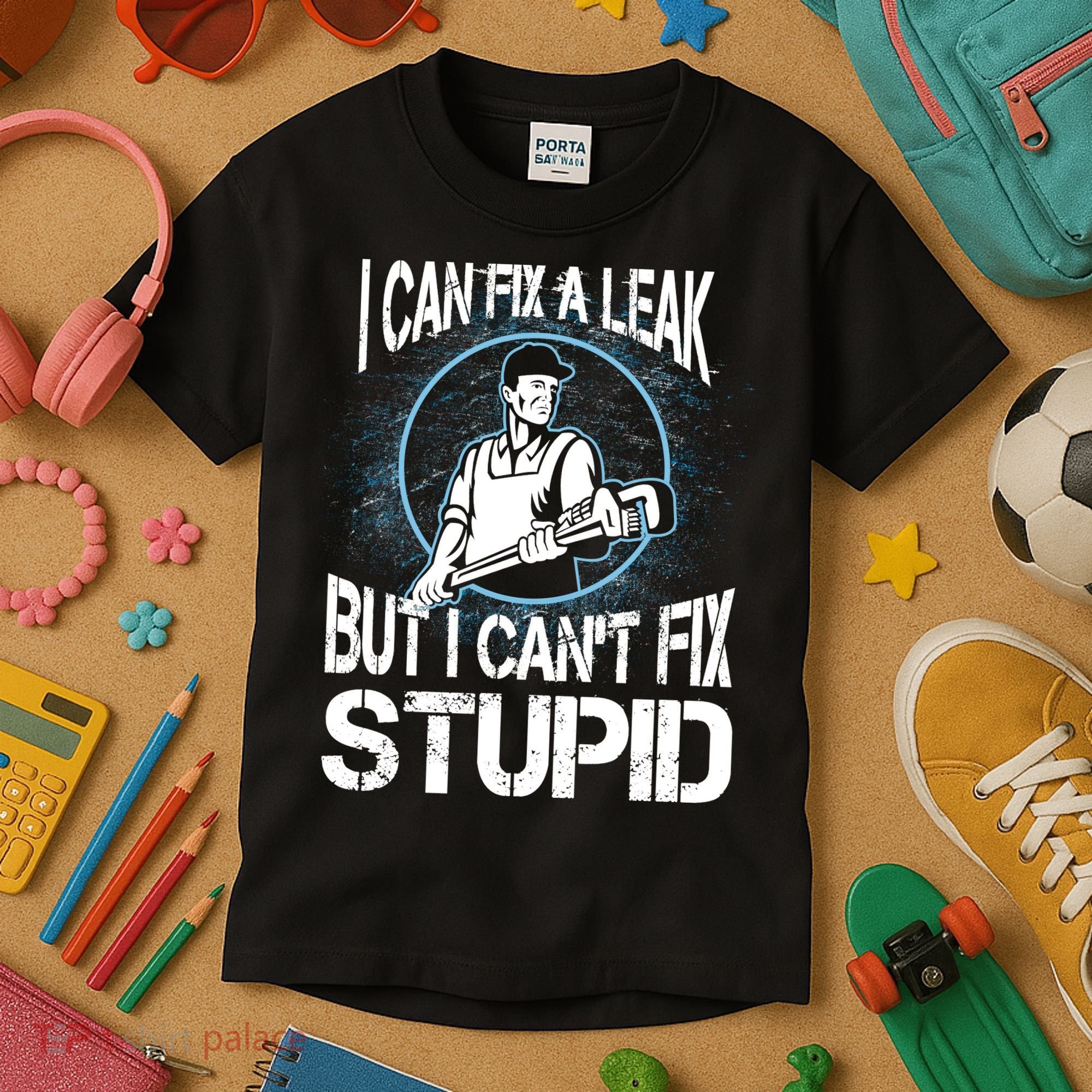 I Can Fix A Leak But Can't Fix Stupid Kids T-Shirt