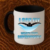 I Can Fly What's Your Superpower Swimming Coffee Mug thumb 2