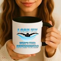 I Can Fly What's Your Superpower Swimming Coffee Mug thumb 3