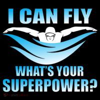 I Can Fly What's Your Superpower Swimming Women's Long Sleeve Shirt thumb 2