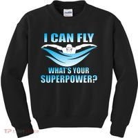 I Can Fly What's Your Superpower Swimming Kids Sweatshirt thumb 0