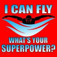 I Can Fly What's Your Superpower Swimming Santa Hat thumb 1