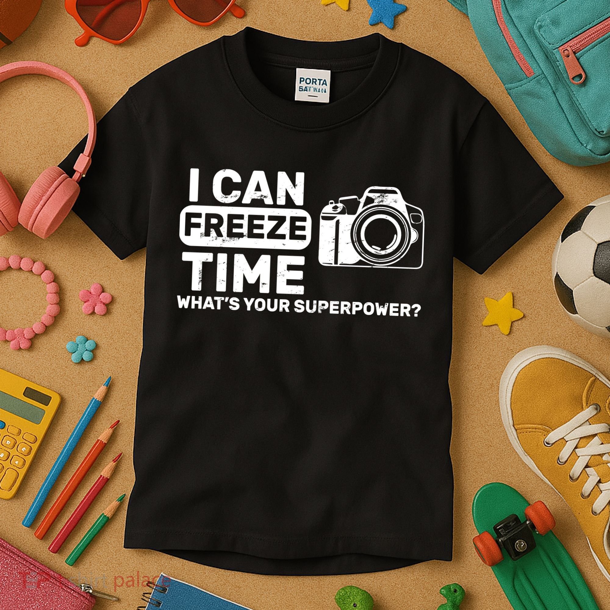 I Can Freeze Time What's Your Superpower? Kids T-Shirt