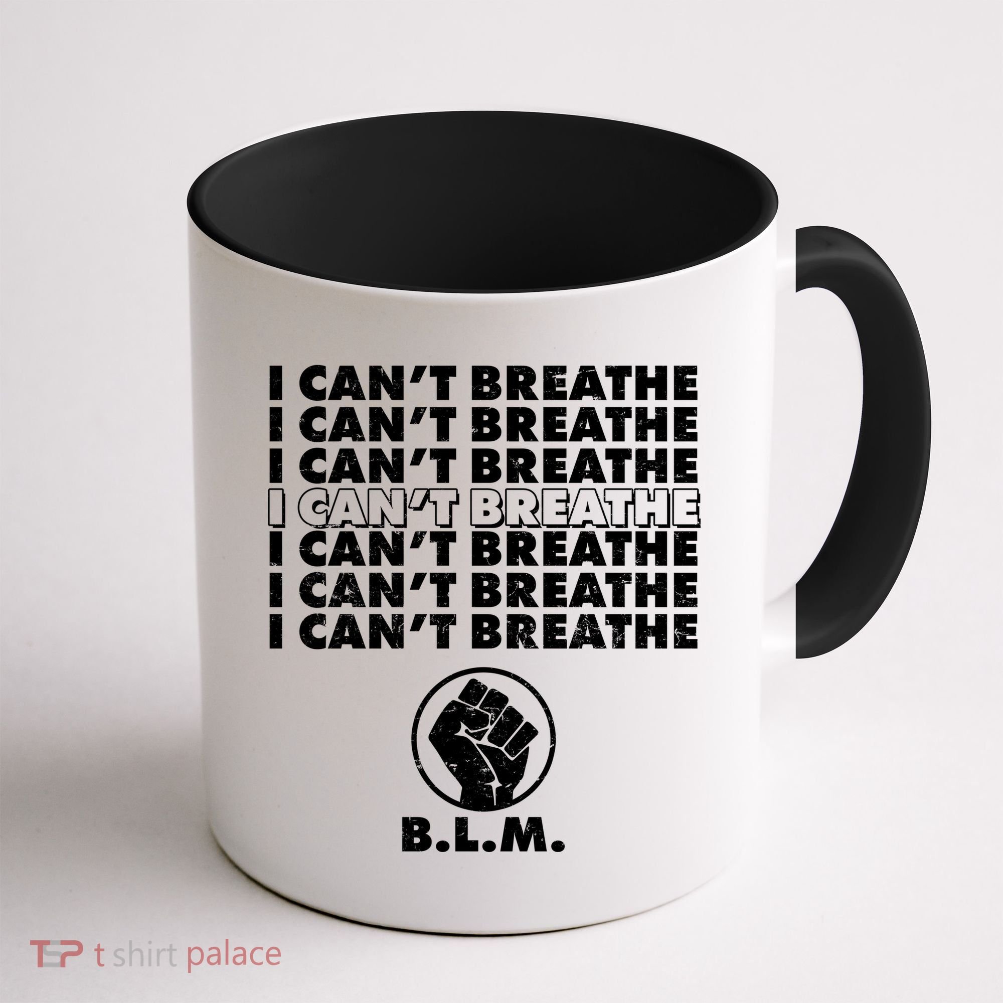 I Can't Breathe Black Lives Matter BLM Fist Coffee Mug