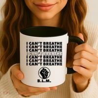 I Can't Breathe Black Lives Matter BLM Fist Coffee Mug thumb 3