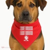 I Can't Breathe Black Lives Matter BLM Fist USA-Made Doggie Bandana thumb 1