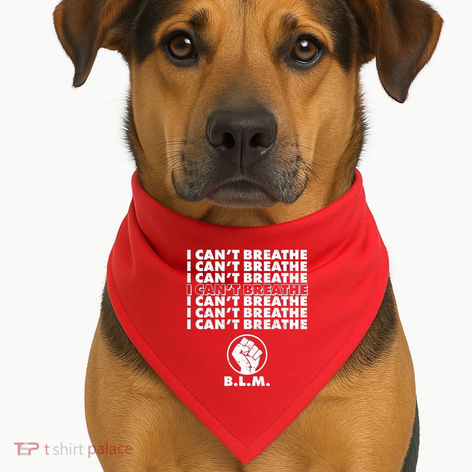 I Can't Breathe Black Lives Matter BLM Fist USA-Made Doggie Bandana