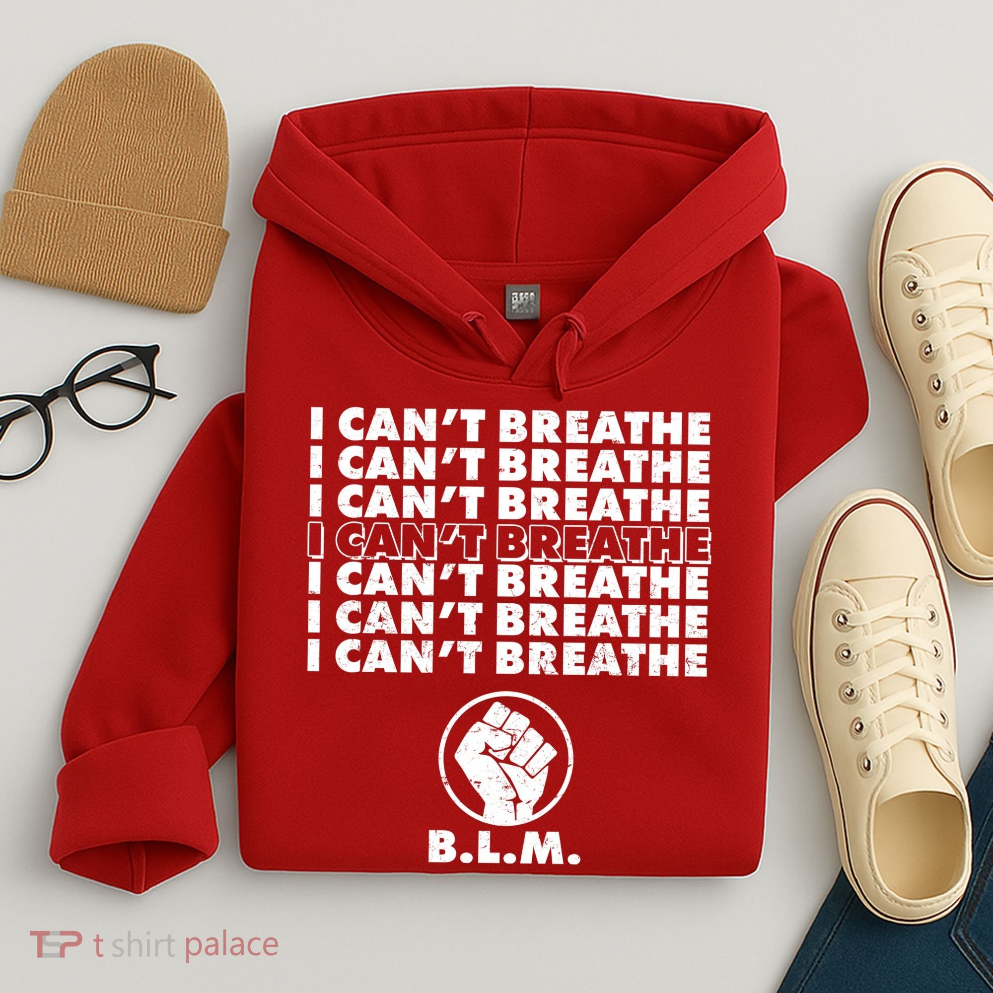 I Can't Breathe Black Lives Matter BLM Fist Hoodie