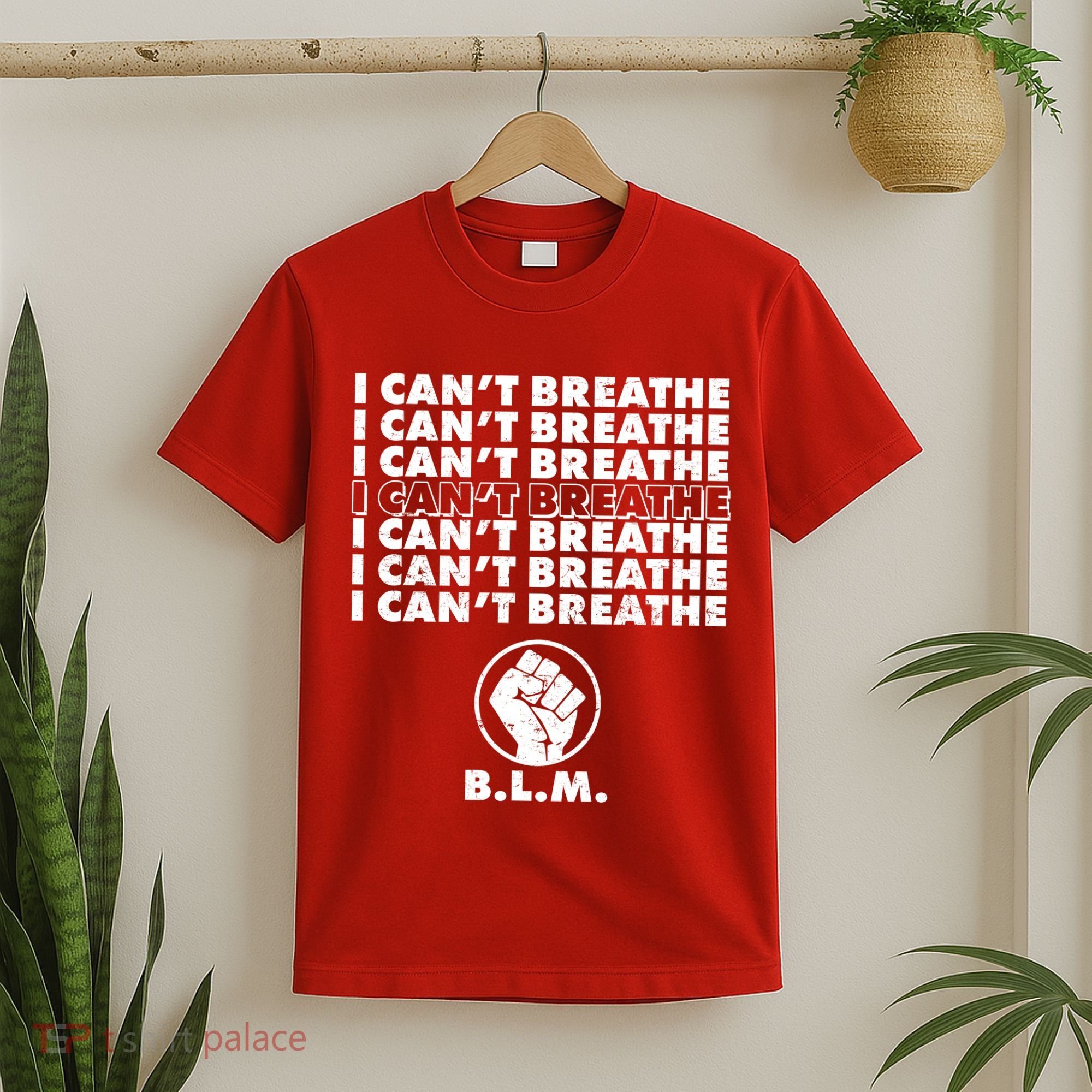 I Can't Breathe Black Lives Matter BLM Fist T-Shirt