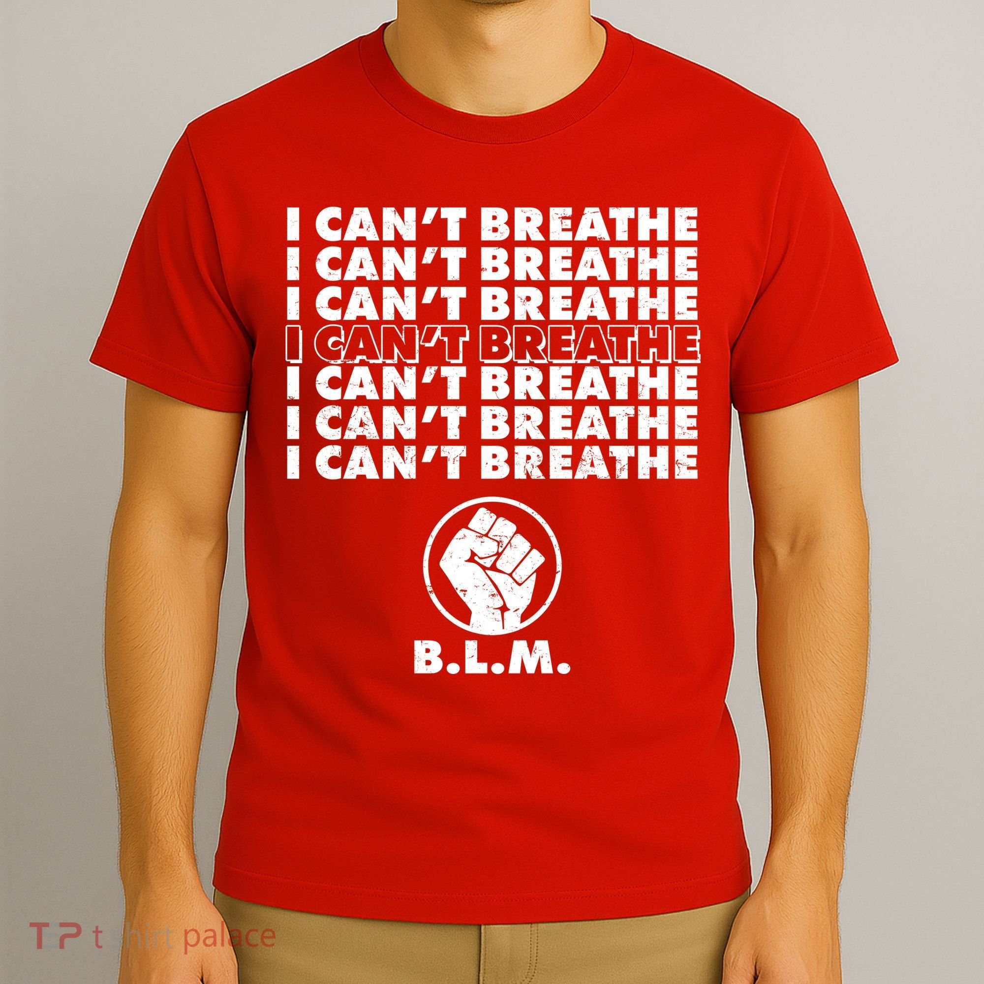 I Can't Breathe Black Lives Matter BLM Fist T-Shirt