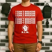 I Can't Breathe Black Lives Matter BLM Fist T-Shirt thumb 6