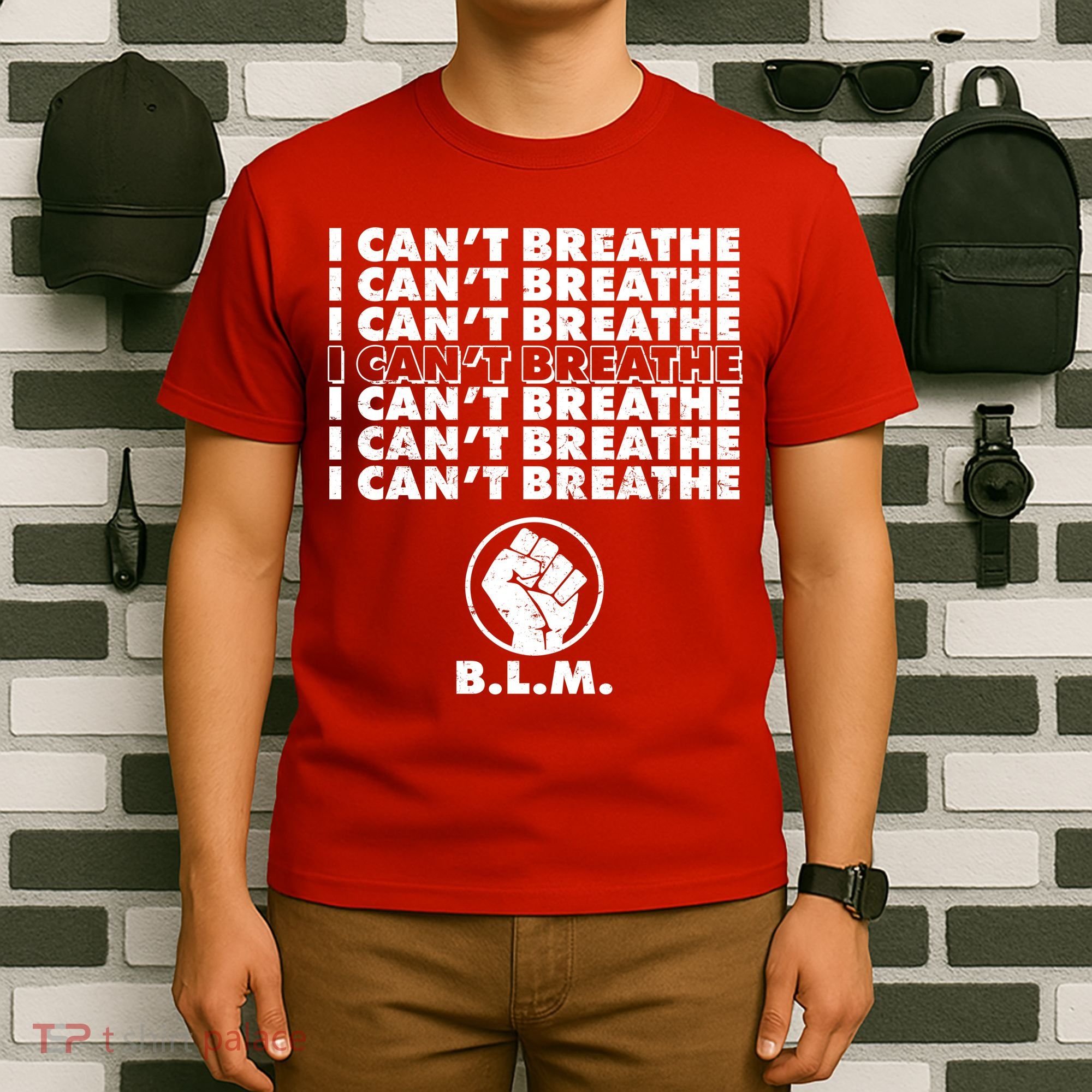 I Can't Breathe Black Lives Matter BLM Fist T-Shirt
