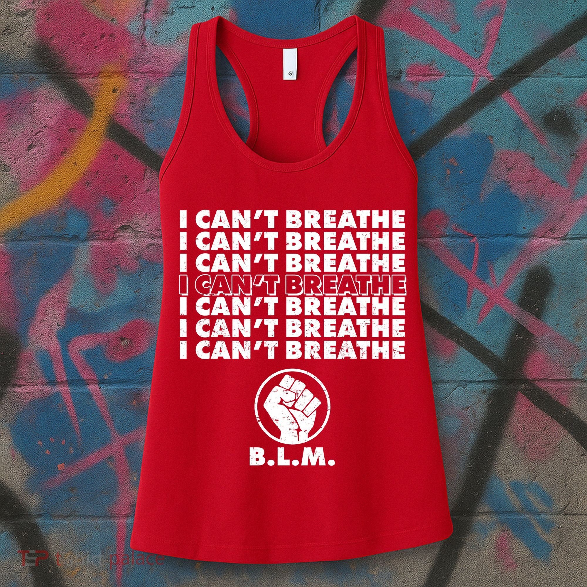 I Can't Breathe Black Lives Matter BLM Fist Women's Tank Top