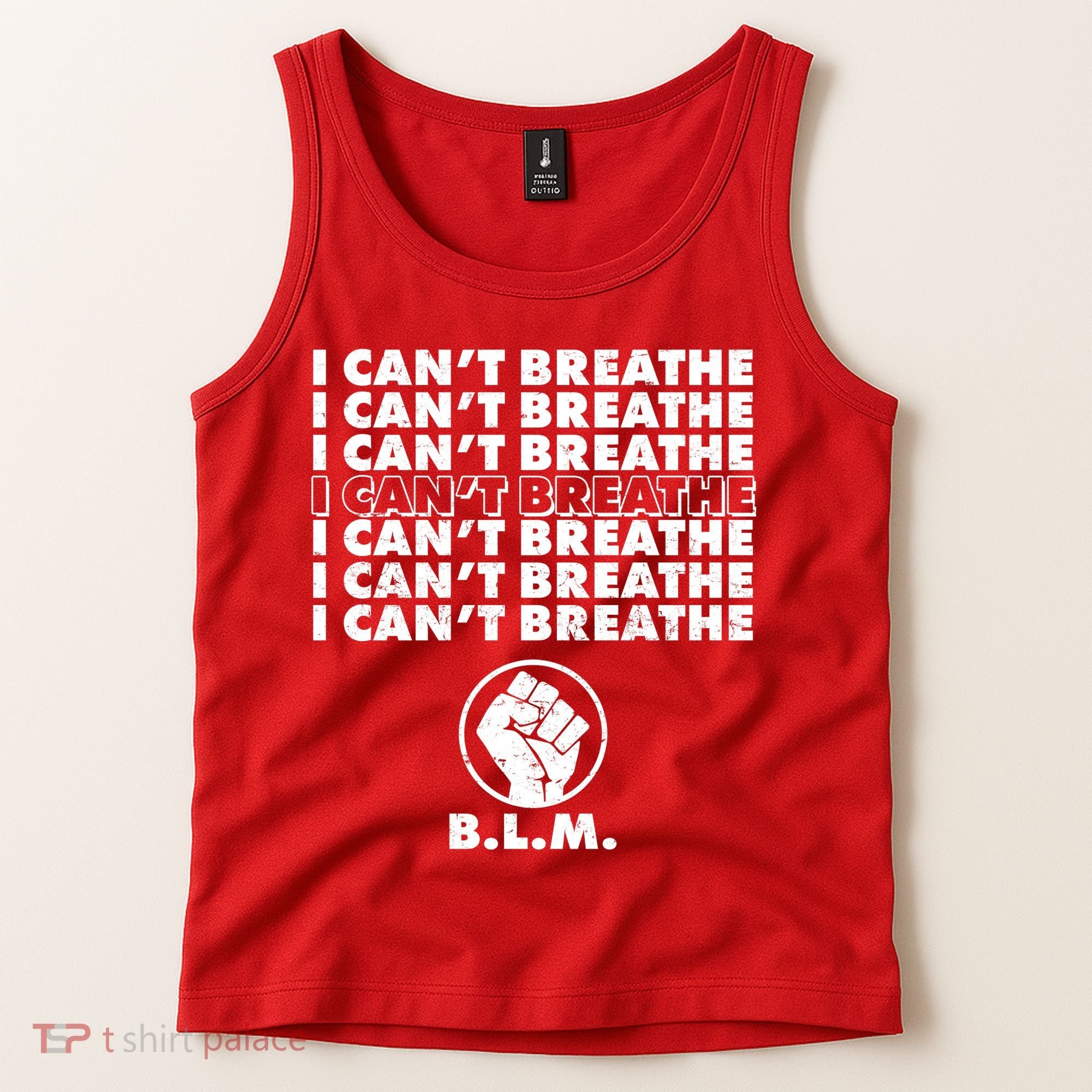 I Can't Breathe Black Lives Matter BLM Fist Tank Top