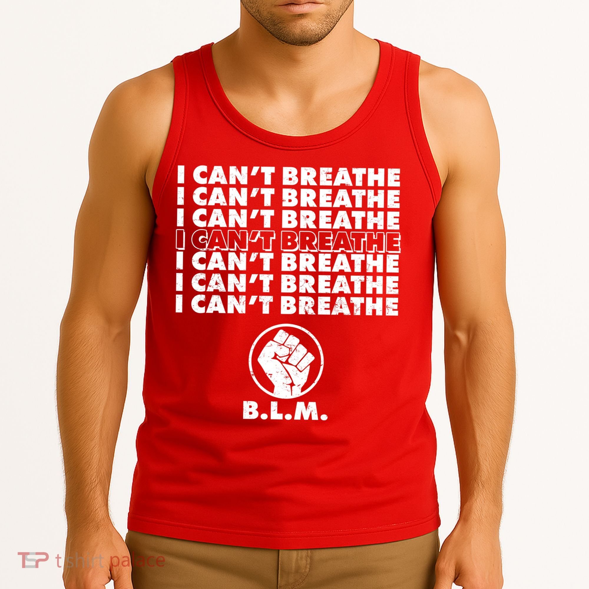 I Can't Breathe Black Lives Matter BLM Fist Tank Top