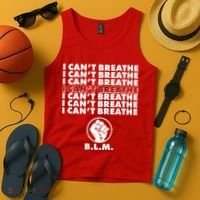 I Can't Breathe Black Lives Matter BLM Fist Tank Top thumb 4