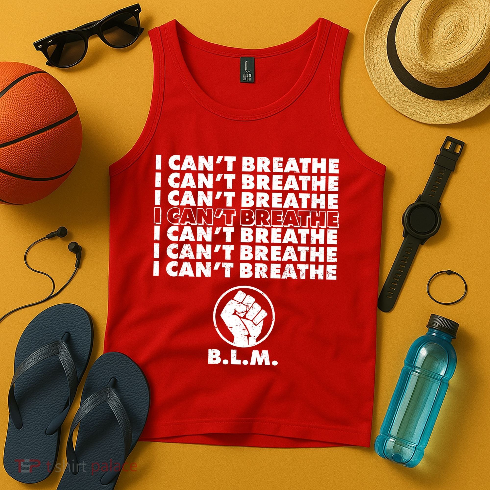 I Can't Breathe Black Lives Matter BLM Fist Tank Top