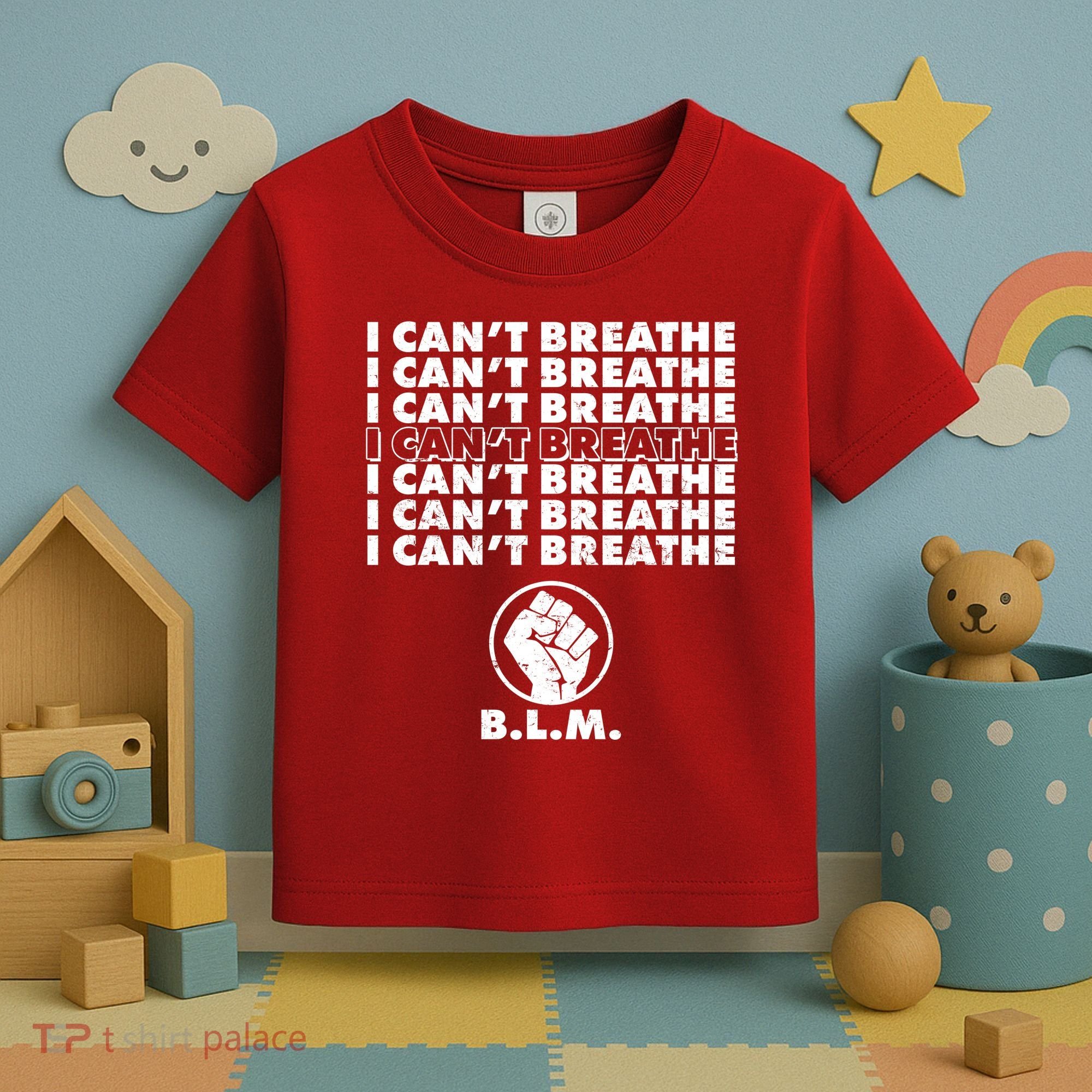 I Can't Breathe Black Lives Matter BLM Fist Toddler T-Shirt