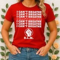 I Can't Breathe Black Lives Matter BLM Fist Women's T-Shirt thumb 2