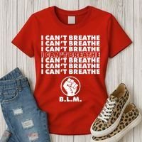 I Can't Breathe Black Lives Matter BLM Fist Women's T-Shirt thumb 3