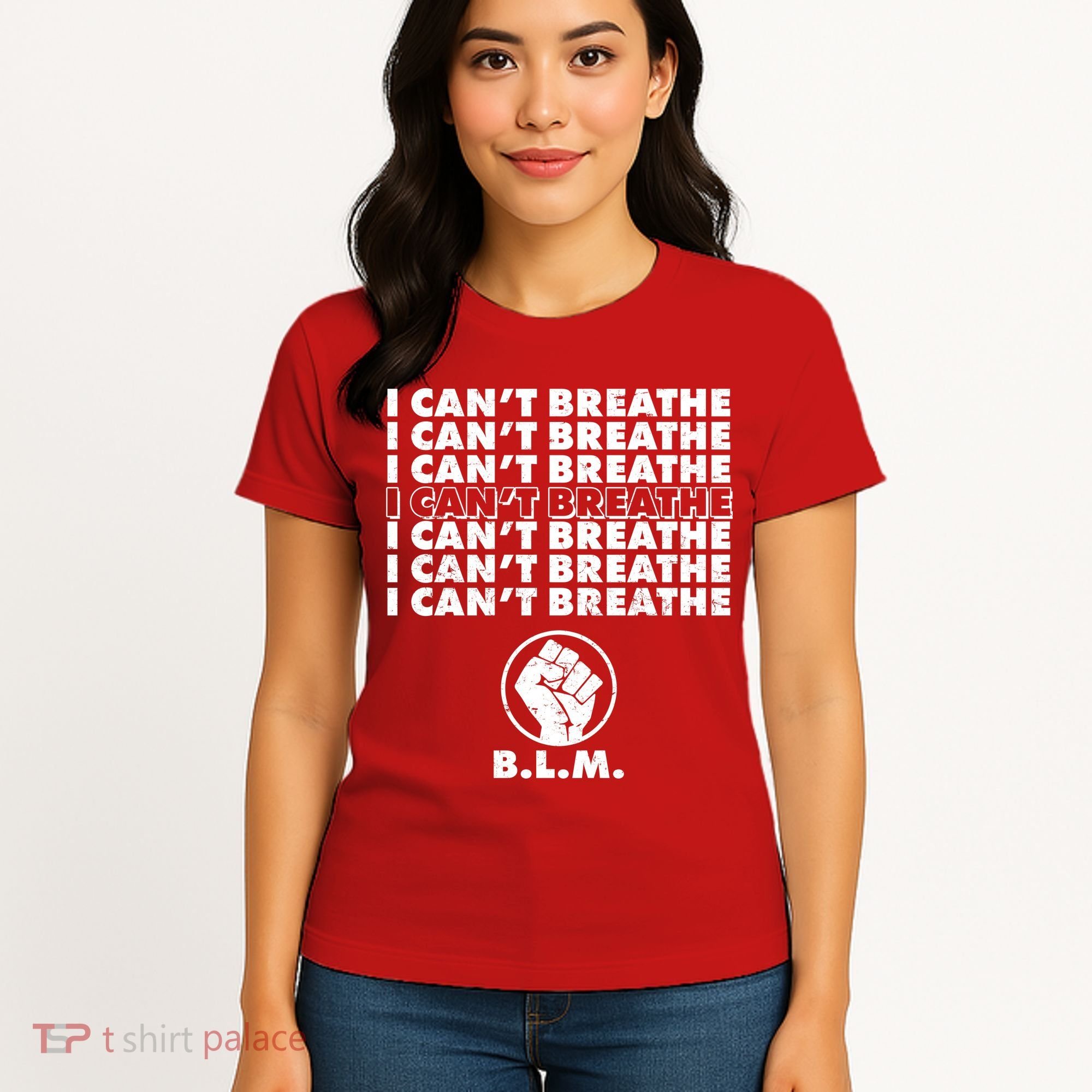 I Can't Breathe Black Lives Matter BLM Fist Women's T-Shirt