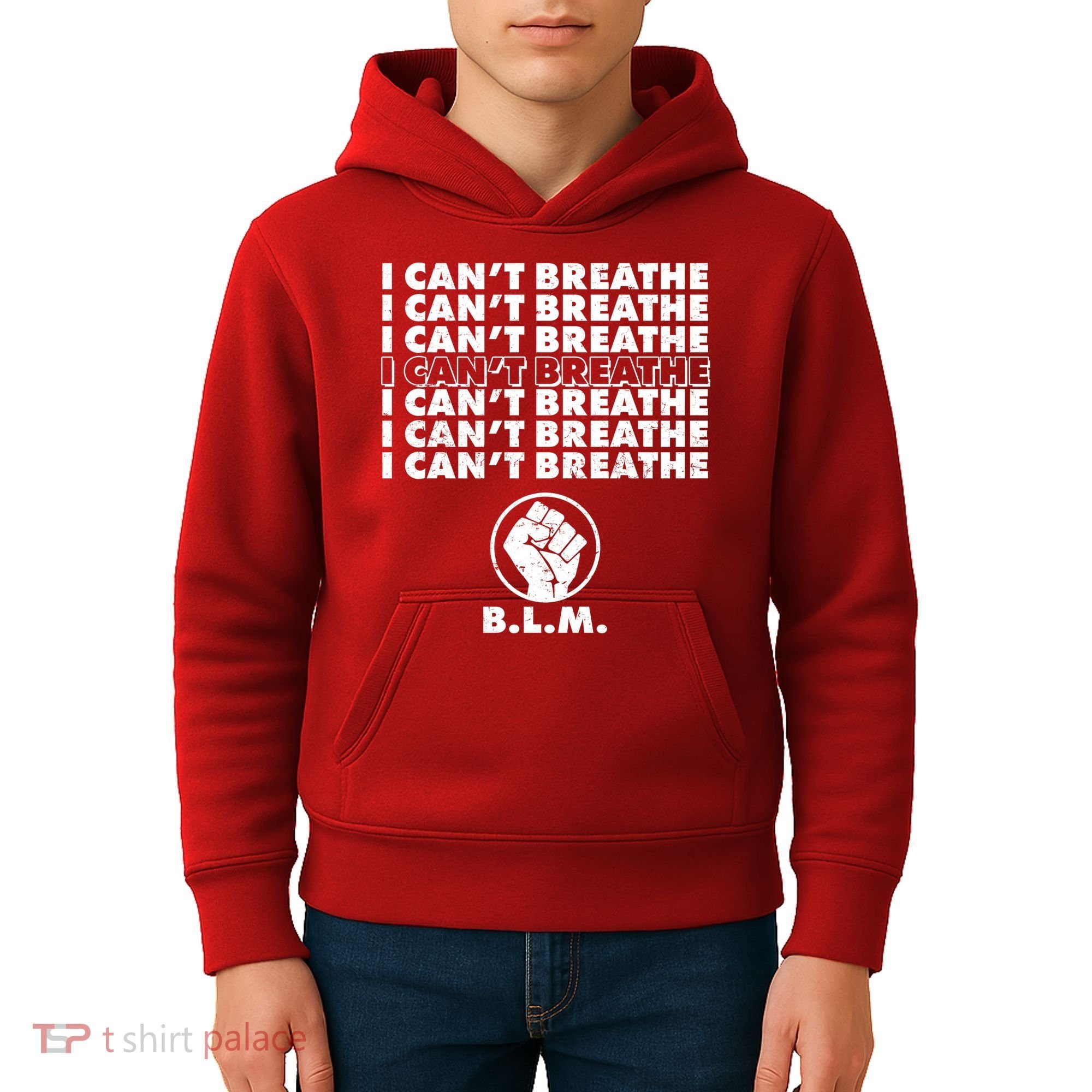 I Can't Breathe Black Lives Matter BLM Fist Kids Hoodie