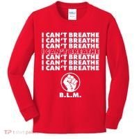 I Can't Breathe Black Lives Matter BLM Fist Kids Long Sleeve Shirt thumb 0