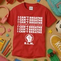 I Can't Breathe Black Lives Matter BLM Fist Kids T-Shirt thumb 3