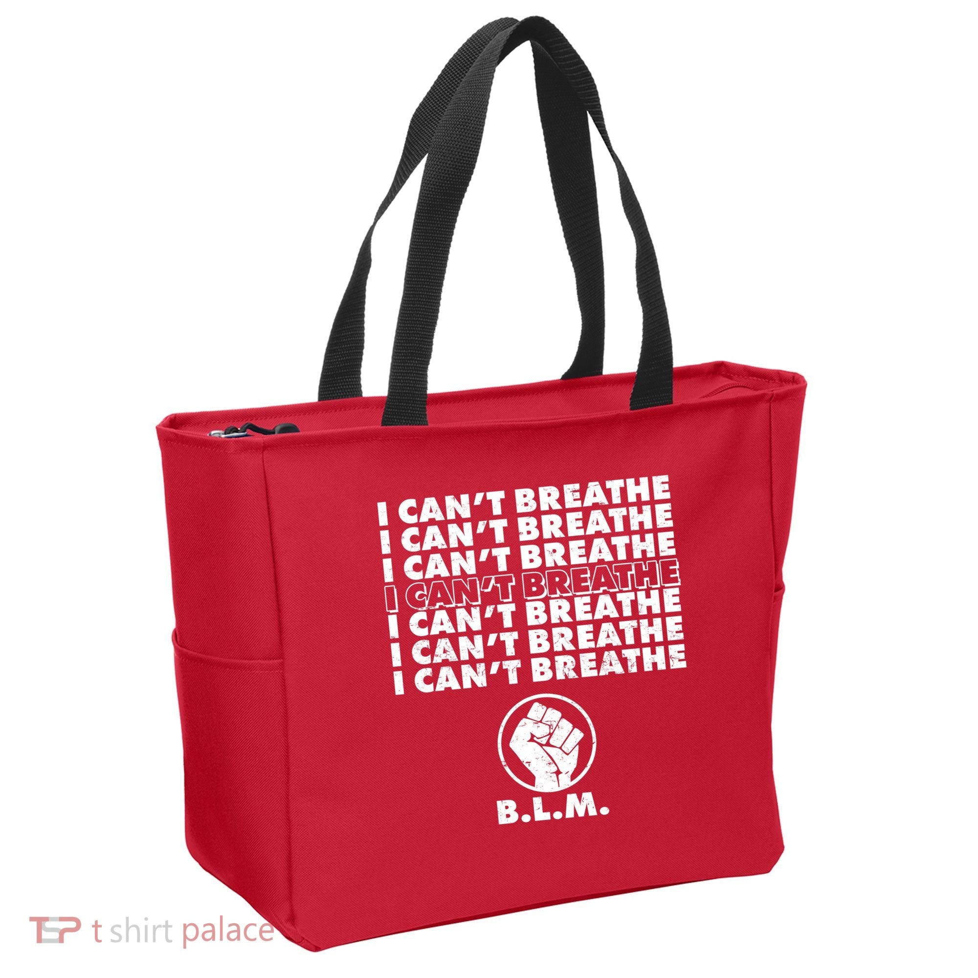 I Can't Breathe Black Lives Matter BLM Fist Tote Bag