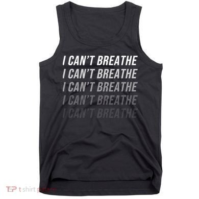 I Can't Breathe Fading Word Print Tank Top