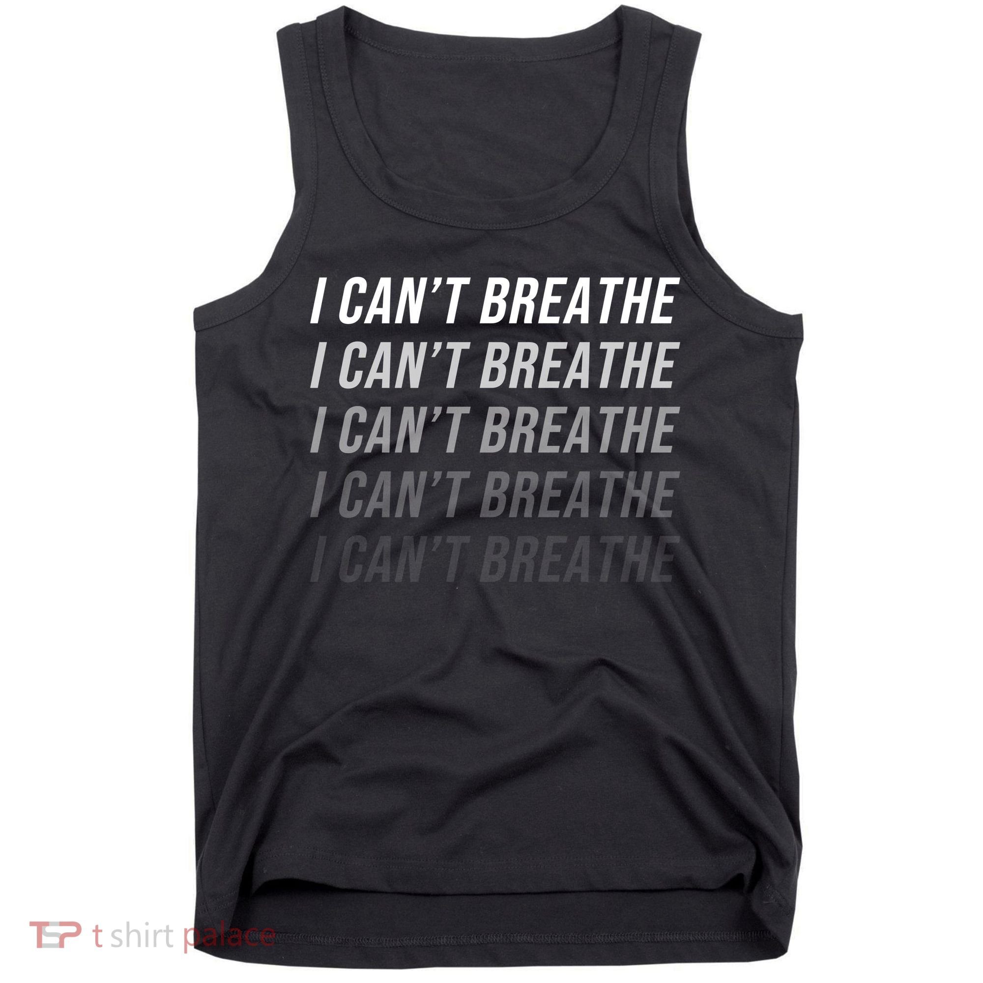 I Can't Breathe Fading Word Print Tank Top