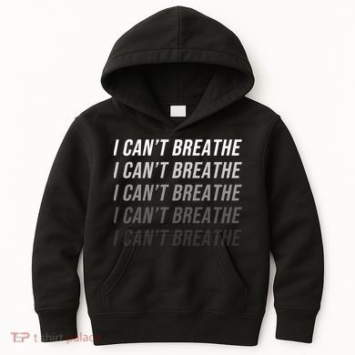 I Can't Breathe Fading Word Print Kids Hoodie