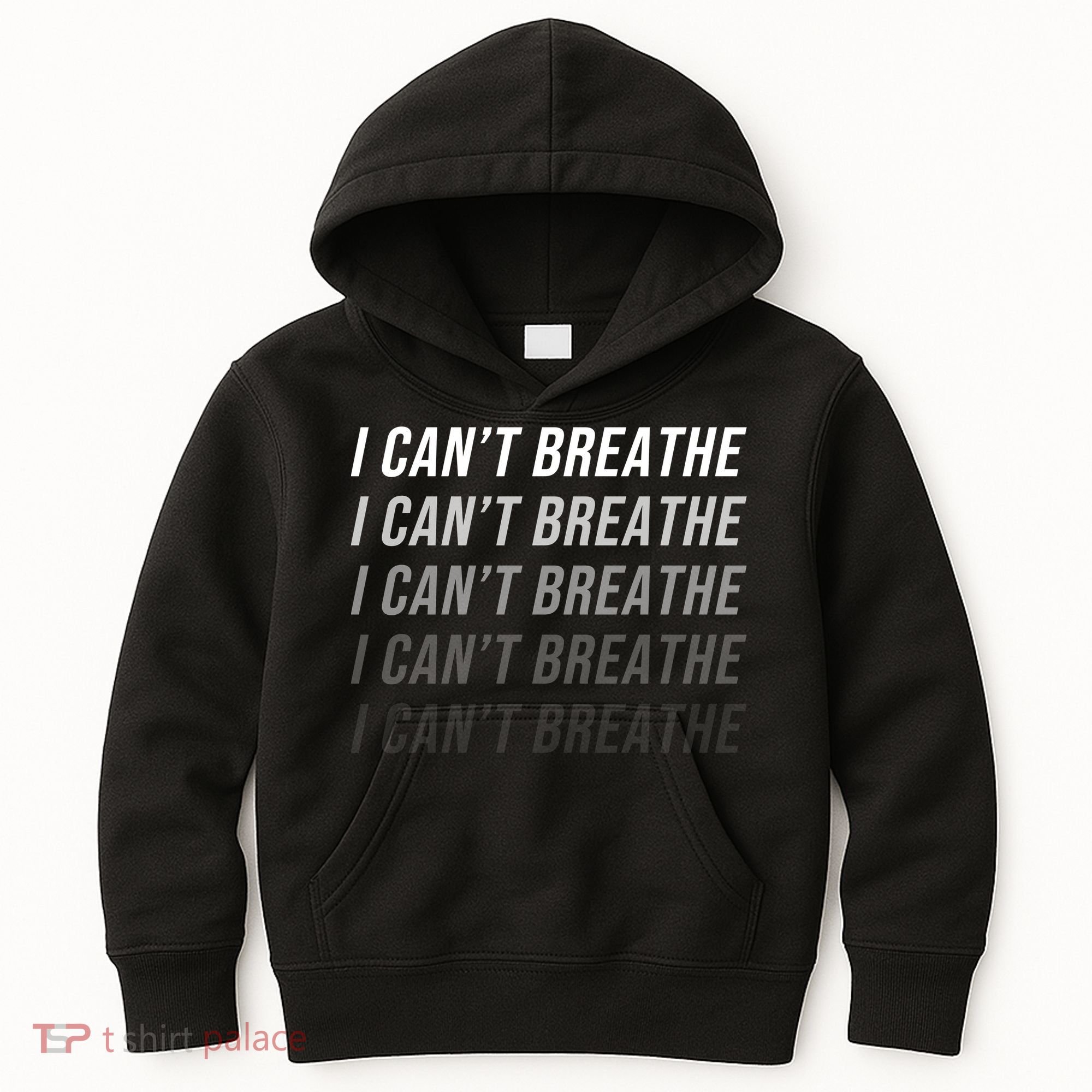 I Can't Breathe Fading Word Print Kids Hoodie