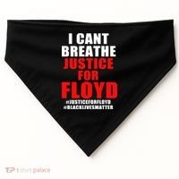 I Can't Breathe Justice For Floyd USA-Made Doggie Bandana thumb 0