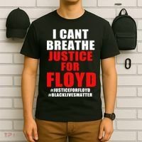 I Can't Breathe Justice For Floyd T-Shirt thumb 6