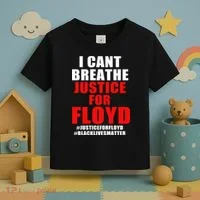 I Can't Breathe Justice For Floyd Toddler T-Shirt thumb 3