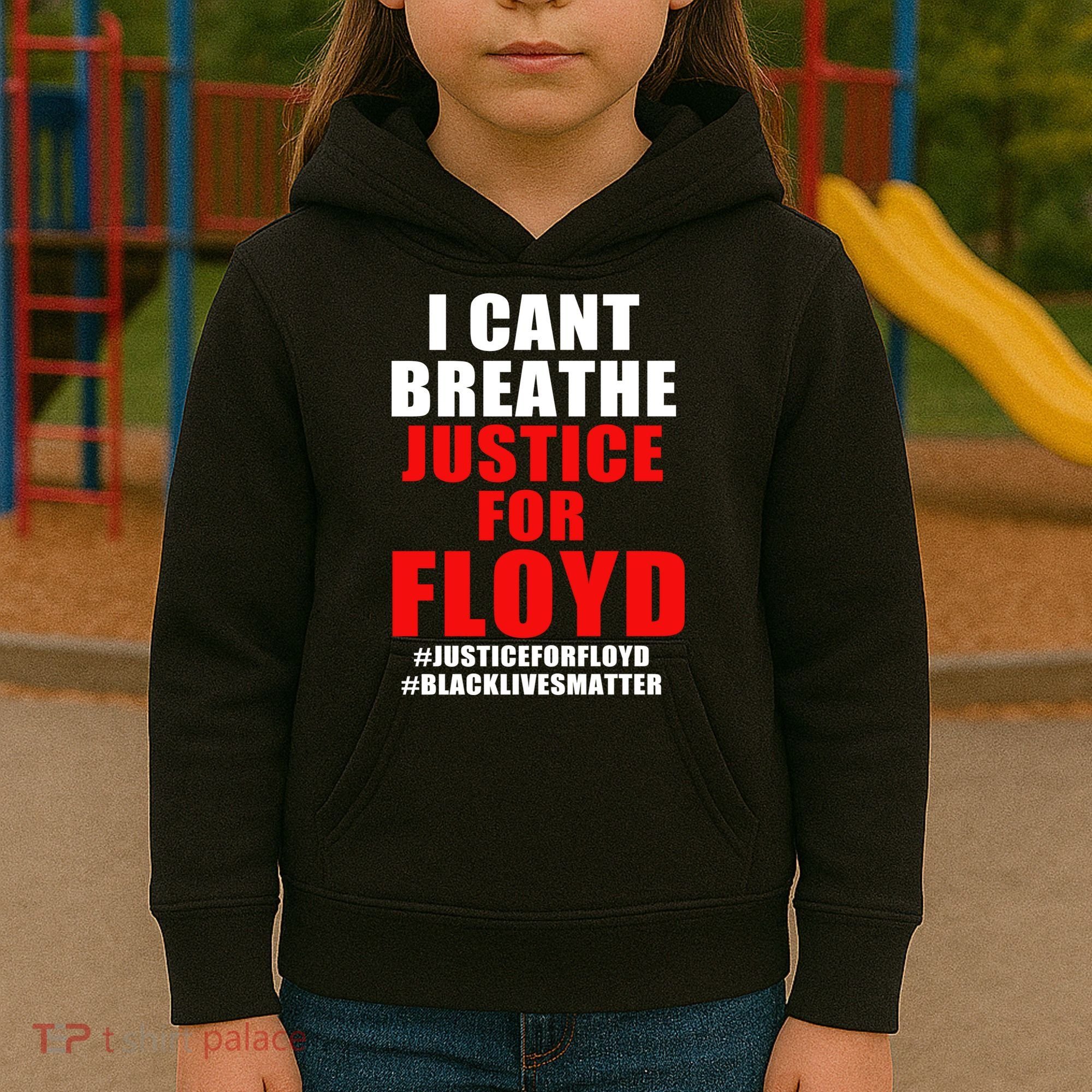 I Can't Breathe Justice For Floyd Kids Hoodie
