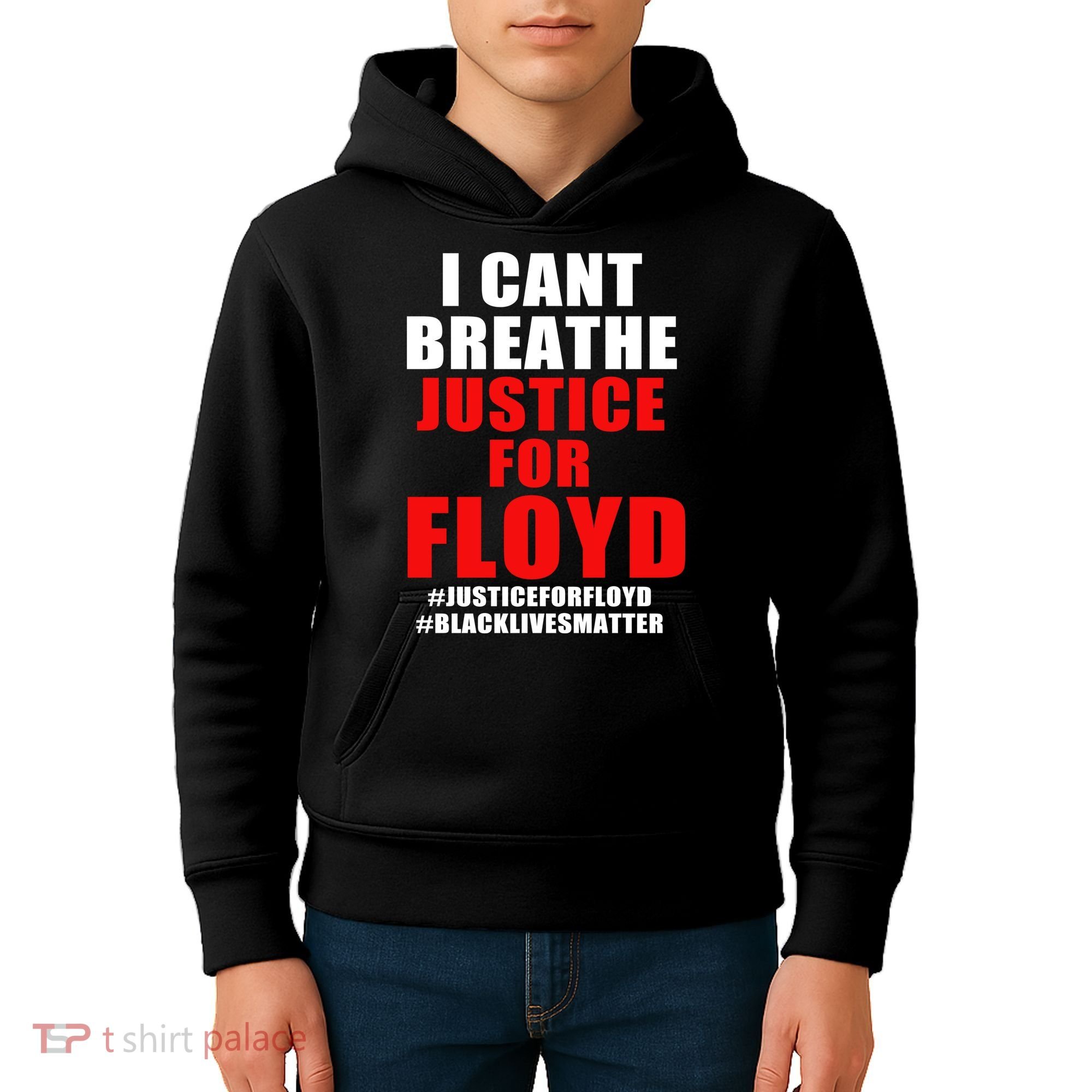 I Can't Breathe Justice For Floyd Kids Hoodie