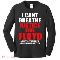 I Can't Breathe Justice For Floyd Kids Long Sleeve Shirt thumb 0